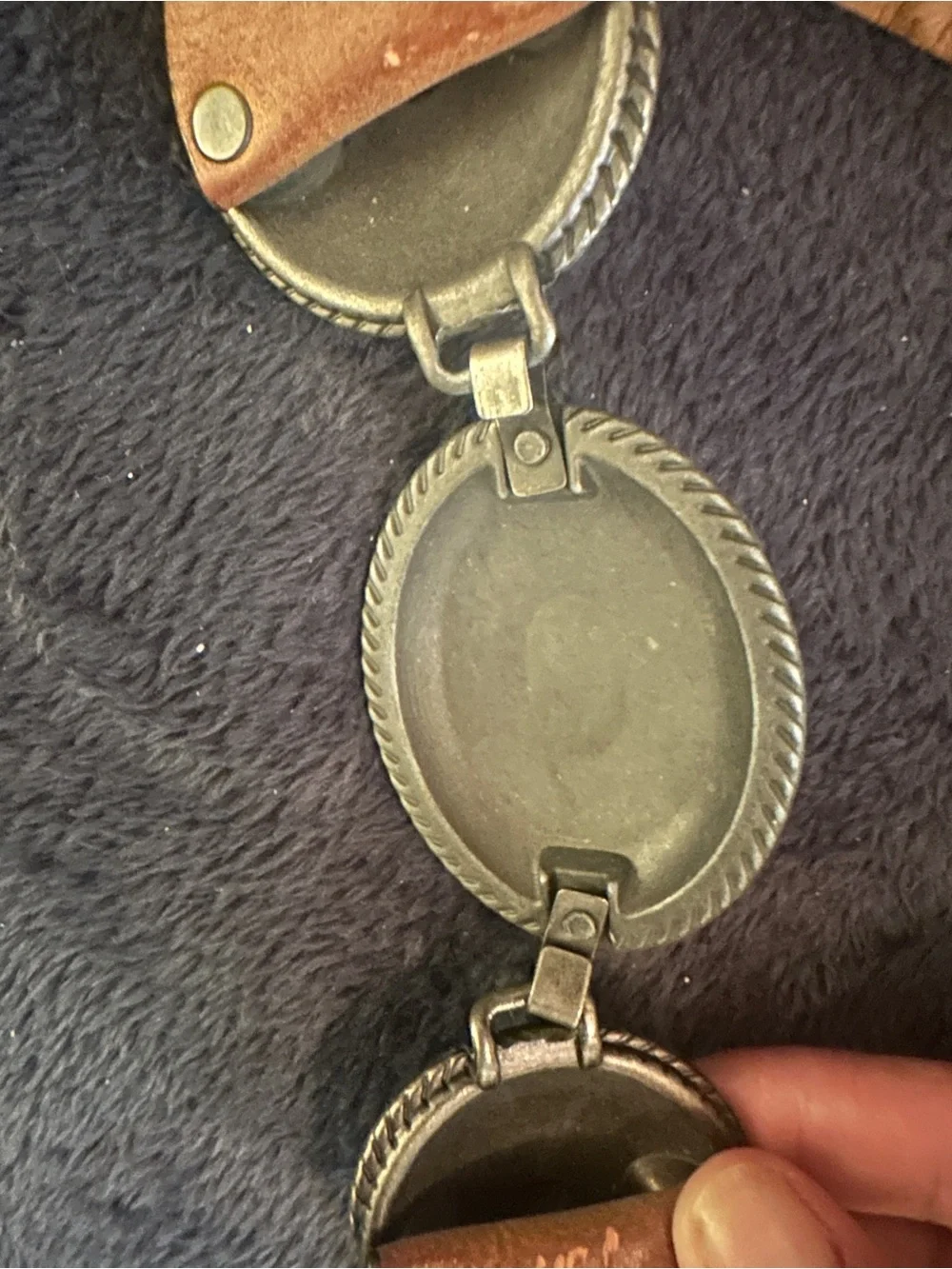 Vintage leather turquoise belt